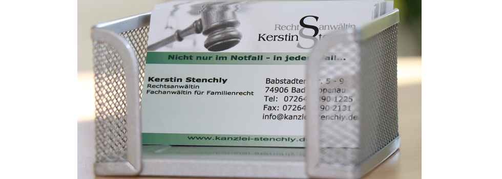 Visitenkarten Rechtsanwältin Kerstin Stenchly